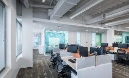 Wiley Interior of a corporate office building by Harvey Cleary Construction